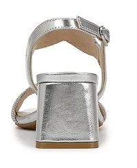 LifeStride Women's Charnelle Angled Block Heel Square Open Toe Slingback Dress Sandals