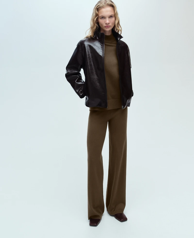 Mango Women's Perkins Neck Knitted Sweater