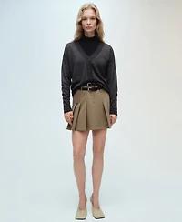 Mango Women's V-Neck Knitted Cardigan