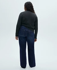 Mango Women's Danila Wide Leg High-Rise Jeans
