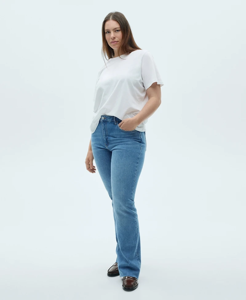 Mango Women's High-Waist Balloon Jeans