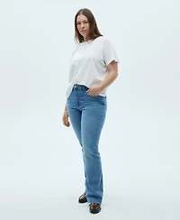 Mango Women's High-Waist Balloon Jeans