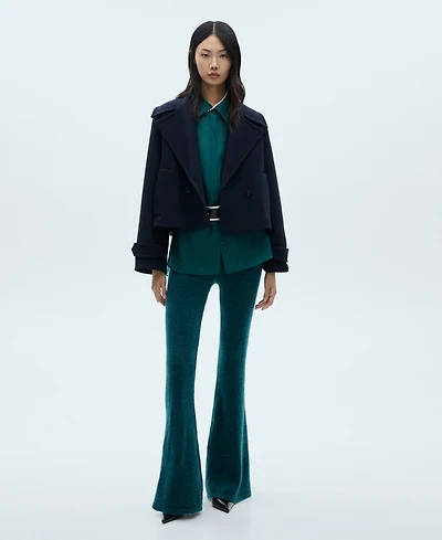 Mango Women's Flared Knitted Pants