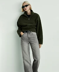 Mango Women's Danila Wide Leg High-Rise Jeans