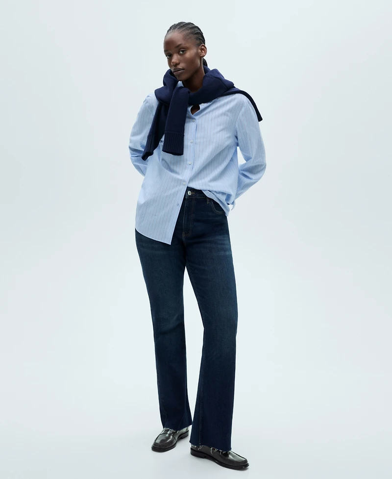Mango Women's High-Waist Balloon Jeans