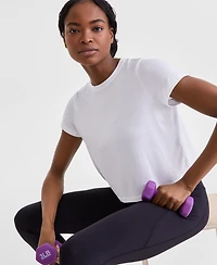 Id Ideology Women's Short-Sleeve Crewneck Knit T-Shirt