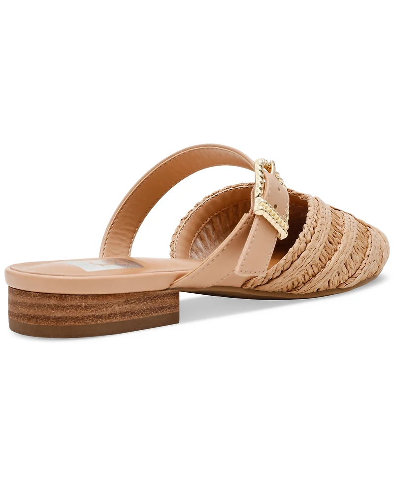 Dv Dolce Vita Women's Domain Raffia Woven Flat Mules