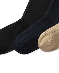 Polo Ralph Lauren Toddler Boys Wide Rib Slack Socks, 3-Pack