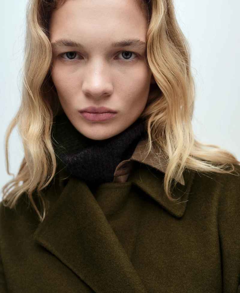 Mango Women's Belt Handmade Coat