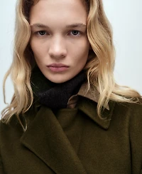 Mango Women's Belt Handmade Coat