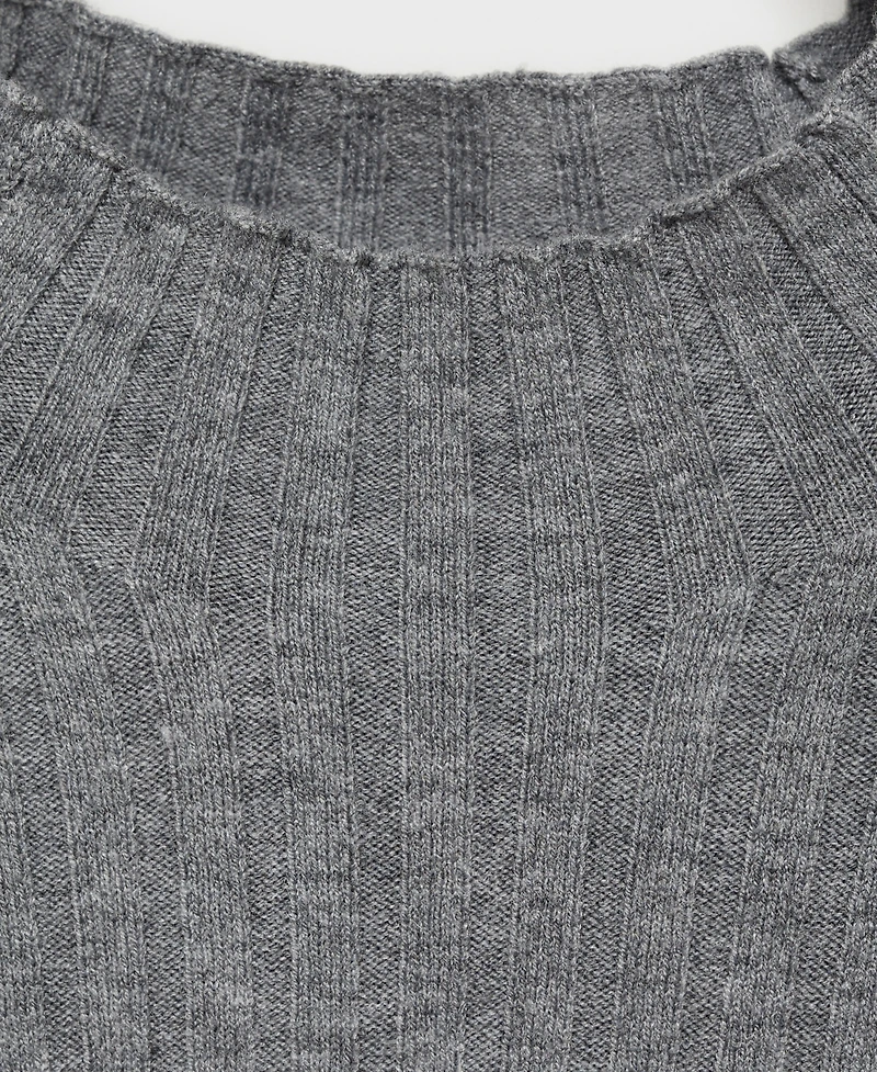 Mango Women's Perkins Collar Flared Knit Dress