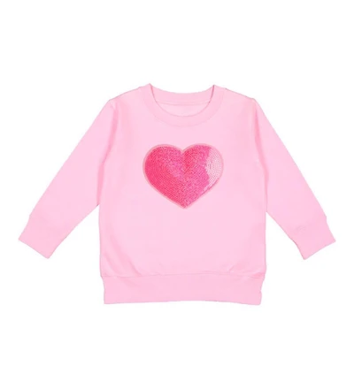 Sweet Wink Toddler Girls Heart Sequin Patch Sweatshirt