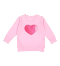 Sweet Wink Toddler Girls Heart Sequin Patch Sweatshirt