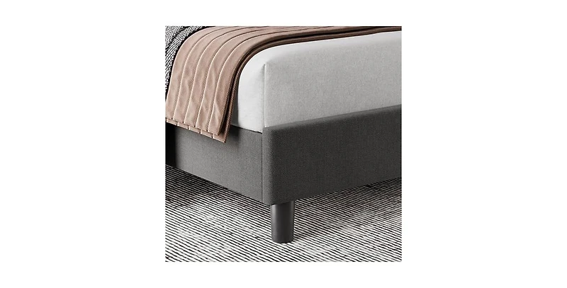 King Size Bed Frame with Adjustable Headboard