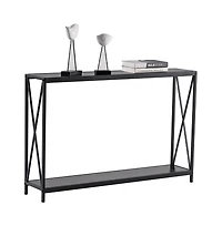 Slickblue Sofa Side Table with Black Wood Grain Finish
