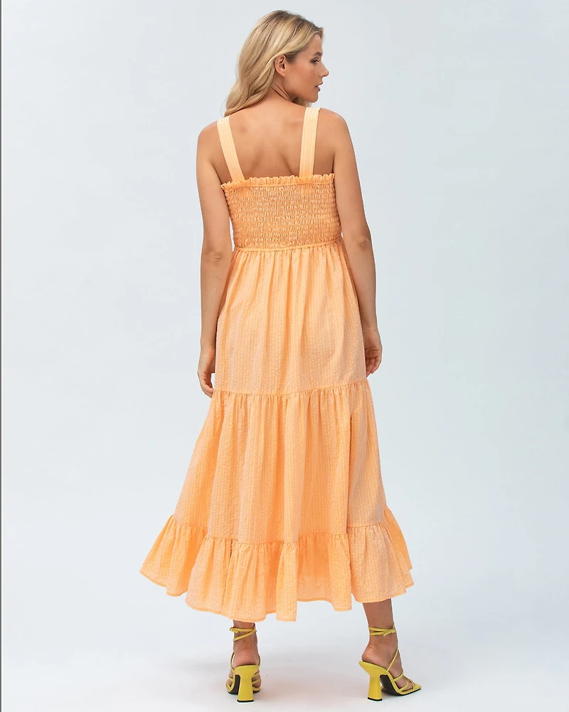 Pietro Brunelli Maternity Smock Tiered Maxi Dress Holly
