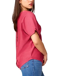 Melissa Paige Women's Button-Back Dolman-Sleeve Sweater