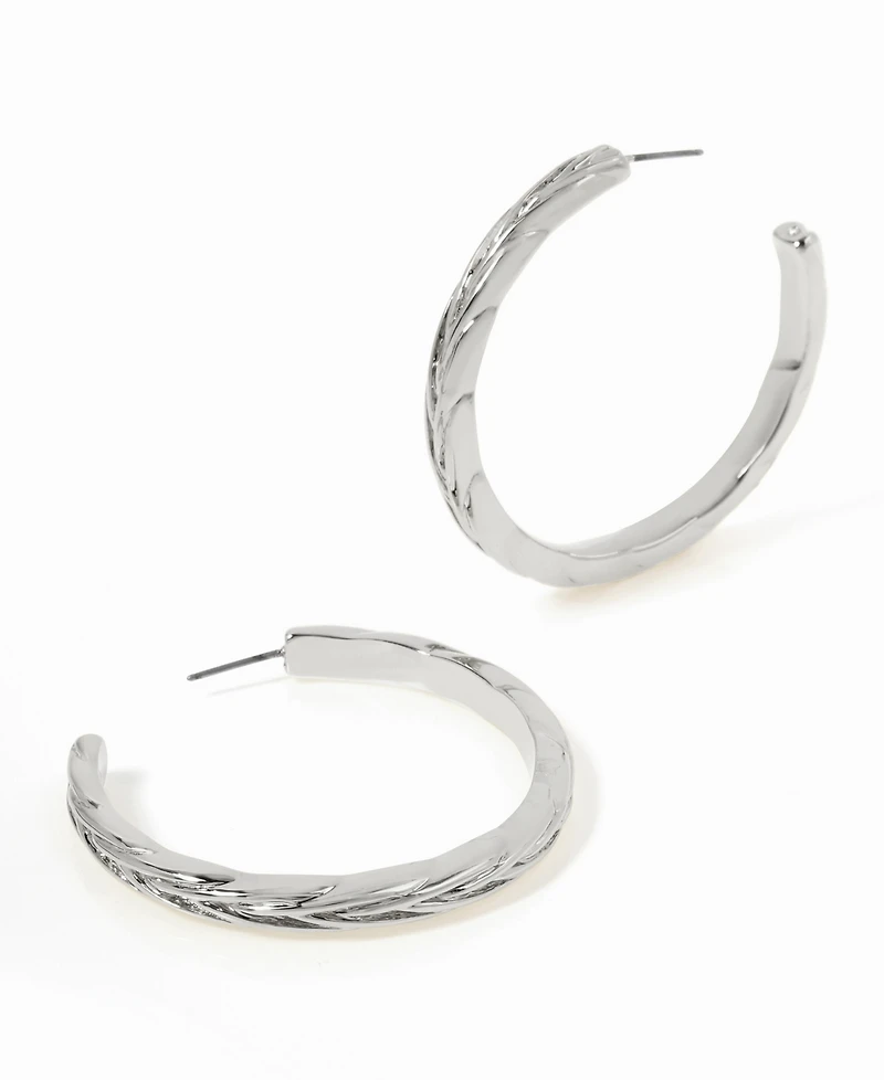Steve Madden Woven Large Hoop Earrings
