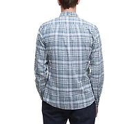 Barbour Men's Tailored-Fit Bridport Linen-Blend Plaid Shirt