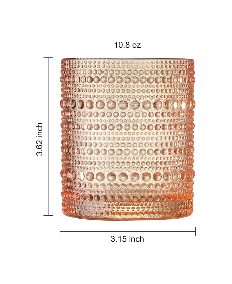 The Wine Savant Khen Hobnail Beaded Highball Glasses, Set of 6