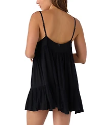 O'Neill Women's Saltwater Solids Rilee Crinkle Cover-Up Mini Dress