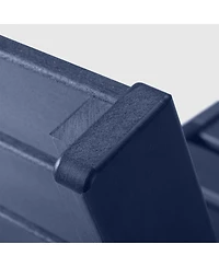 WestinTrends Outdoor Patio Hdpe Navy Blue Loveseat Sofa with Patio Cushions