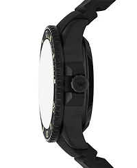 Emporio Armani Men's Automatic Sea Explorer Black Silicone Strap Watch 43mm