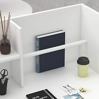 Computer Desk with Drawers, White Office Desk with Storage Cabinet, Study Writing Table for Home Office, Bedroom