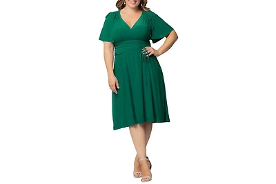 Kiyonna Plus Jemma Ruched Tie Dress