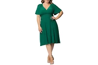 Kiyonna Plus Jemma Ruched Tie Dress