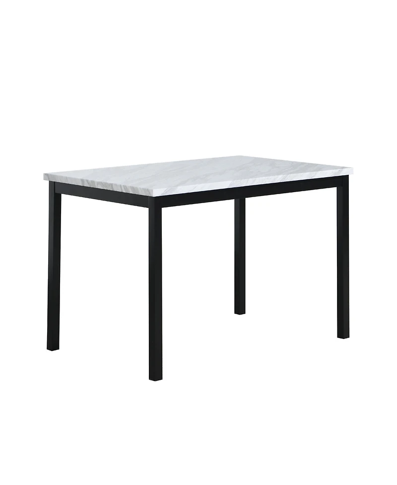 5-Piece Metal Dinette Set – Durable Laminated Tabletop with 4 Chairs for Kitchen or Dining Room