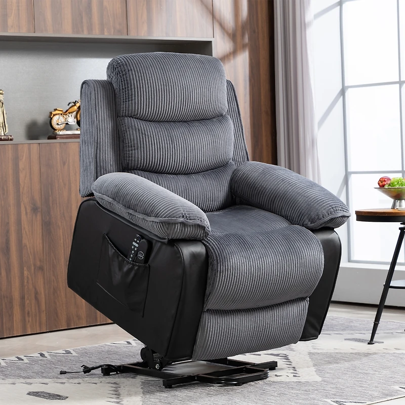 Homcom Power Lift Massage Chair Recliner with Heat for Elderly