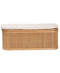 bali & pari Ishana Bohemian Natural Rattan Storage Bench