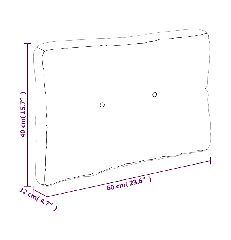 Pallet Cushion Green 23.6"x15.7"x4.7" Fabric