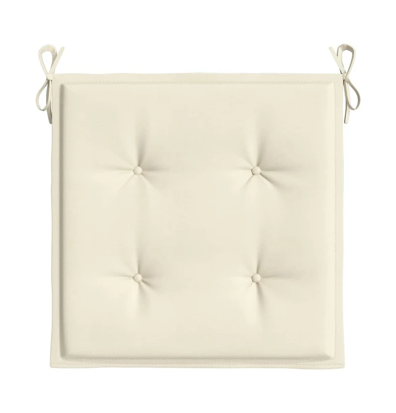 Garden Chair Cushions 6 pcs Cream 15.7"x15.7"x1.6" Oxford Fabric