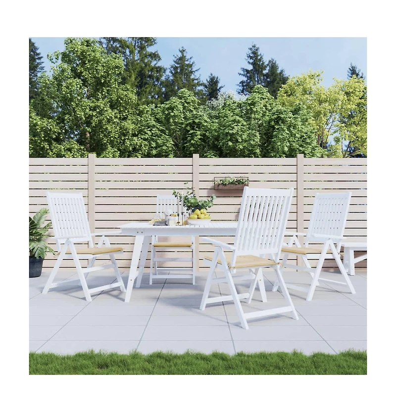Garden Chair Cushions 4 pcs Beige 19.7"x19.7"x1.6" Oxford Fabric