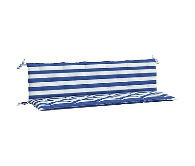 Garden Bench Cushions 2 pcs Blue&White Stripe Oxford Fabric