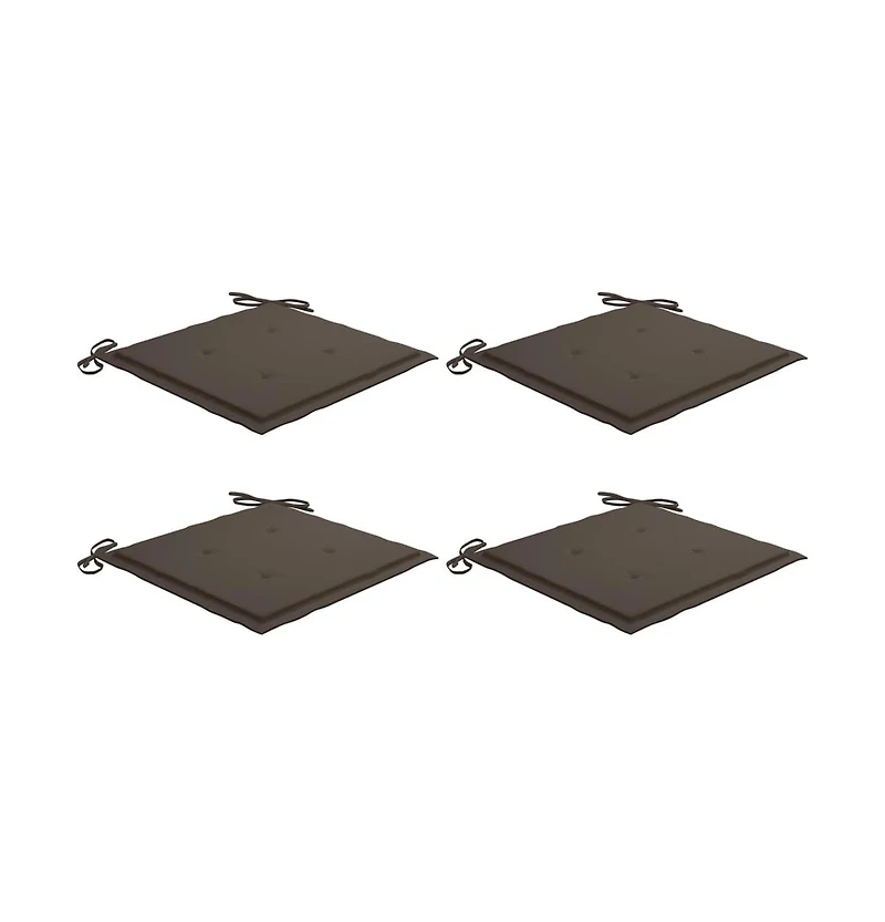 vidaXL Garden Chair Cushions 4 pcs Taupe 15.7"x15.7"x1.2" Oxford Fabric