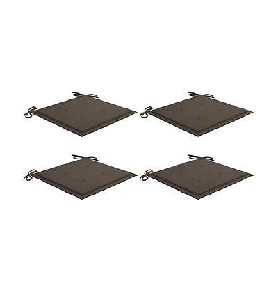 vidaXL Garden Chair Cushions 4 pcs Taupe 15.7"x15.7"x1.2" Oxford Fabric