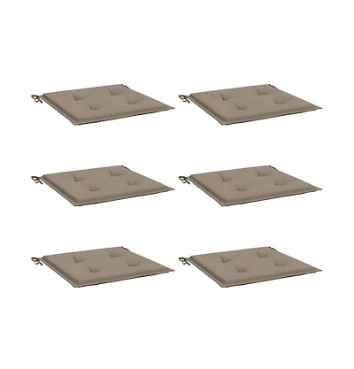Garden Chair Cushions 6 pcs Taupe 19.7"x19.7"x1.2" Oxford Fabric