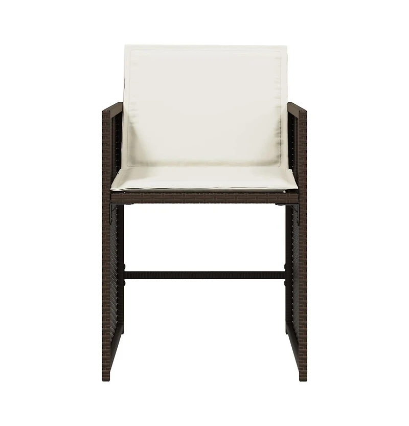 Patio Chairs with Cushions 4 pcs Poly Rattan