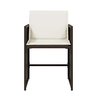 Patio Chairs with Cushions 4 pcs Poly Rattan