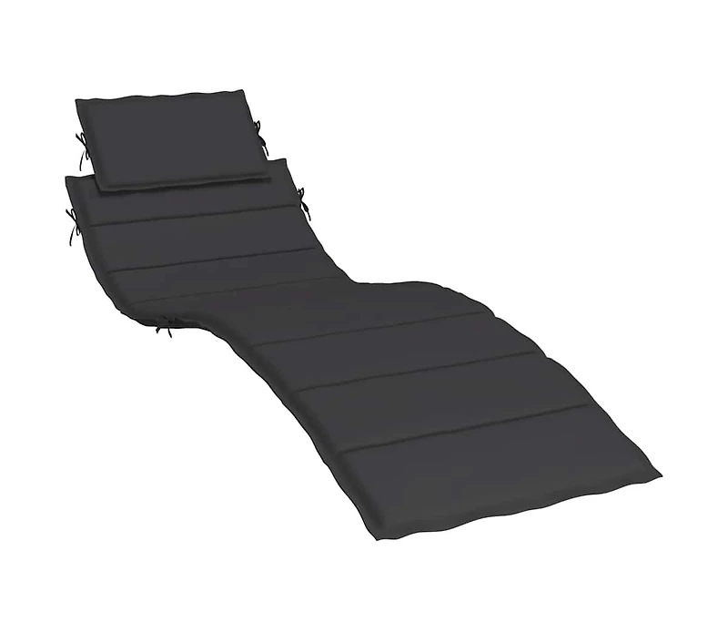 vidaXL Sun Lounger Cushion Black 73.2"x22.8"x1.2" Oxford Fabric