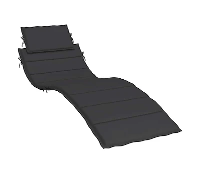 vidaXL Sun Lounger Cushion Black 73.2"x22.8"x1.2" Oxford Fabric