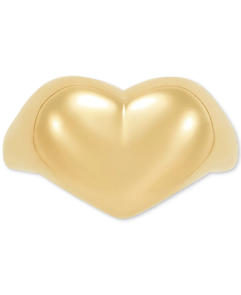 Polished Puffed Large Heart Statement Ring in 10k Gold