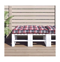 Pallet Cushion Red Check Pattern 47.2"x31.5"x4.7" Fabric