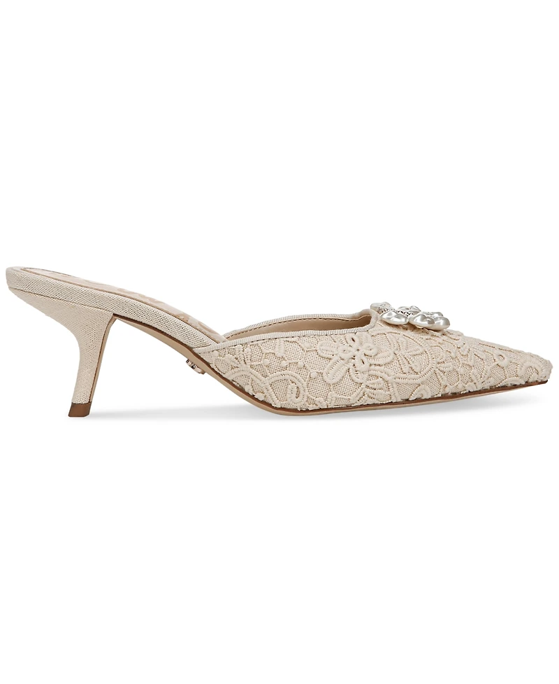 Sam Edelman Women's Brit Embellished-Buckle Dress Mules
