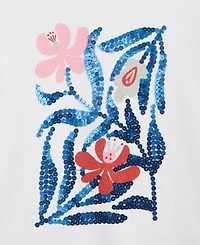 Epic Threads Little & Big Girls Sequined Floral Sweatshirt, Exclusively at Macy's