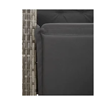 Reclining Patio Chair with Footrest Gray Poly Rattan