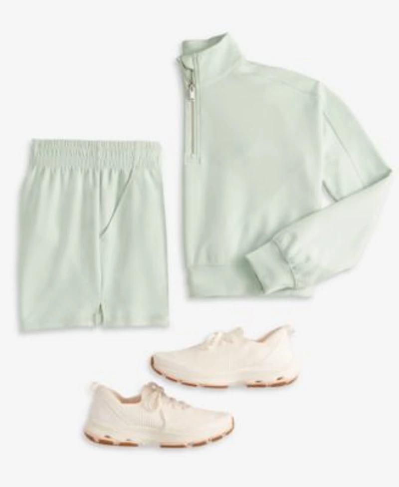 Ideology Womens Quarter Zip Sweatshirt Shorts Exclusively At Macys